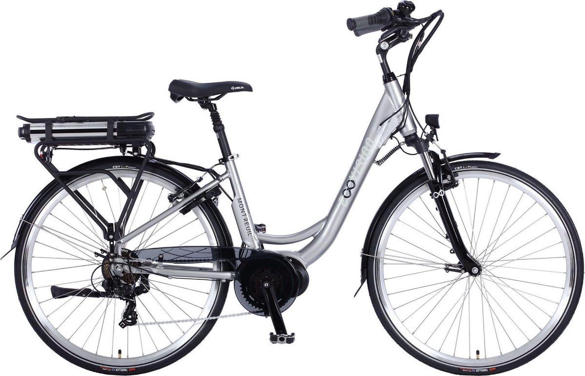 E-VISION MONTREUIL 28 INCH LADY H48 > 7 SPEED DARK SILVER (5404009809964)