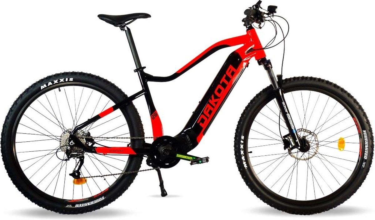 Urbanbiker Dakota PLUS - Elektrische Mountainbike - Afneembare Lithium Accu 840WH (48v 17,5Ah) Samsung Cellen - Middenmotor 90Nm - 29 inch - Rood - 9 Versnellingen - Hydraulische Remmen - Unisex (8425402646335)