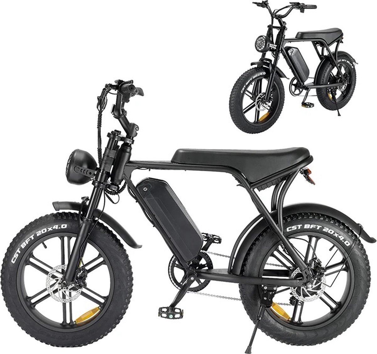Comfort Inz V8 5.0 - Fatbike - Elektrische Fiets - E Bike - Scooter Heren Dames - 15 Ah Accu 250W - Zwart (8720648190599)
