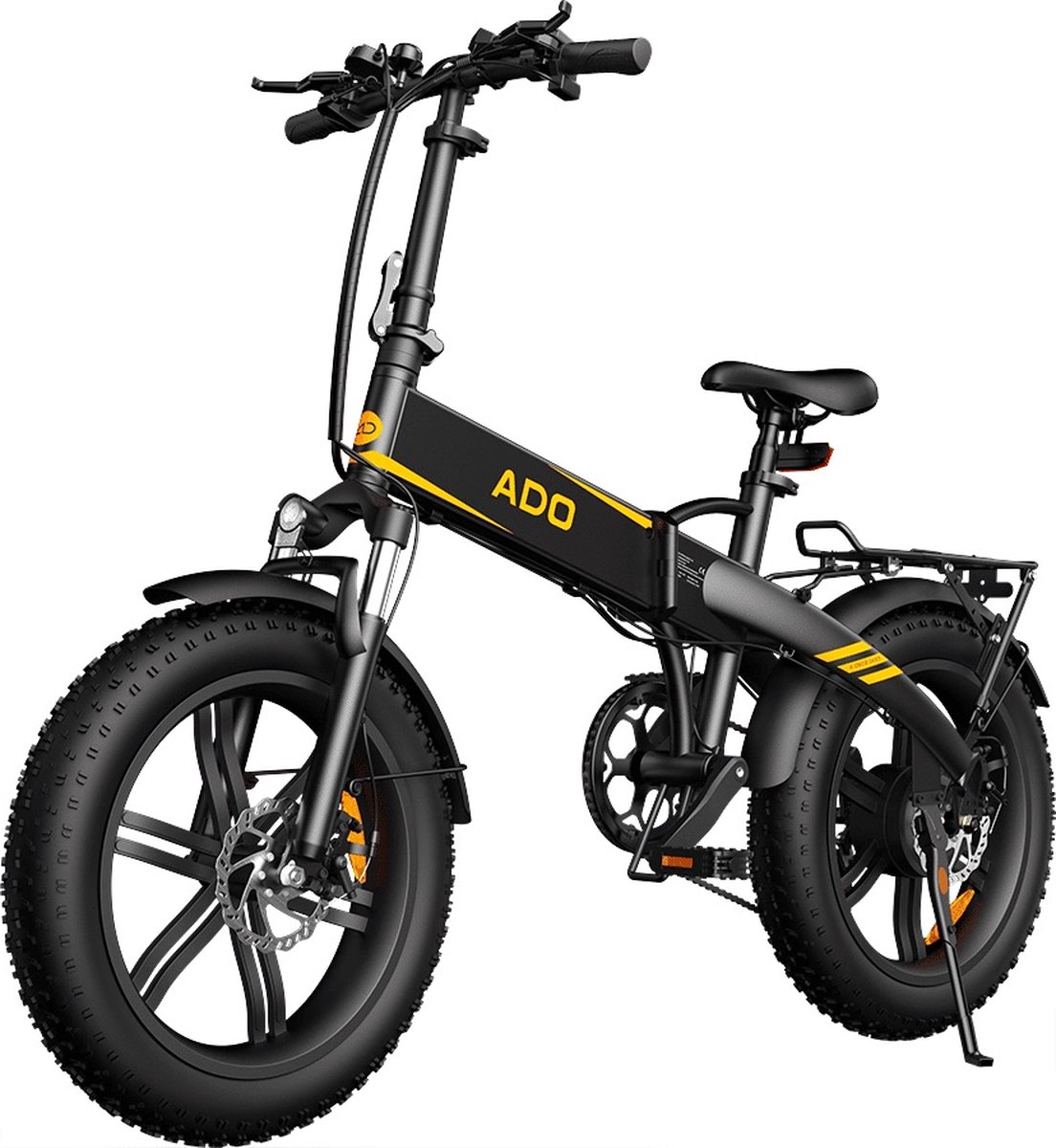 ADO A20FXE- E Bike - Elektrische Fatbike - 20 Inch - Max. 25km/h - 250W - 10.4AH - Shimano 7 Speed - Zwart (6974587221308)