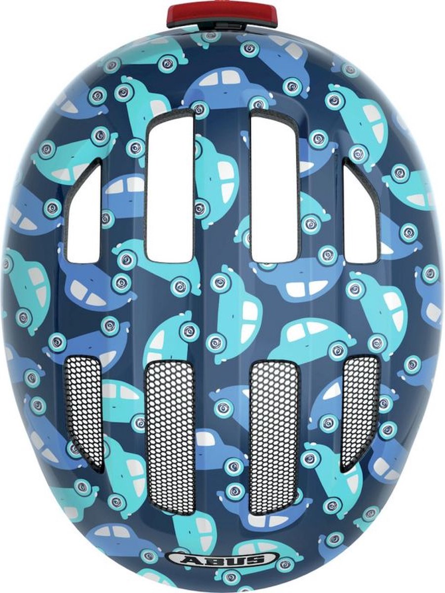 Abus Smiley 3.0 Led - Fietshelm - Kinderen Blue Car M (50 - 55 cm) (4003318672972)