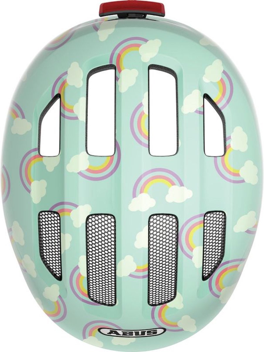 Abus Smiley 3.0 Led - Fietshelm - Kinderen Blue Rainbow S (45 - 50 cm) (4003318673009)