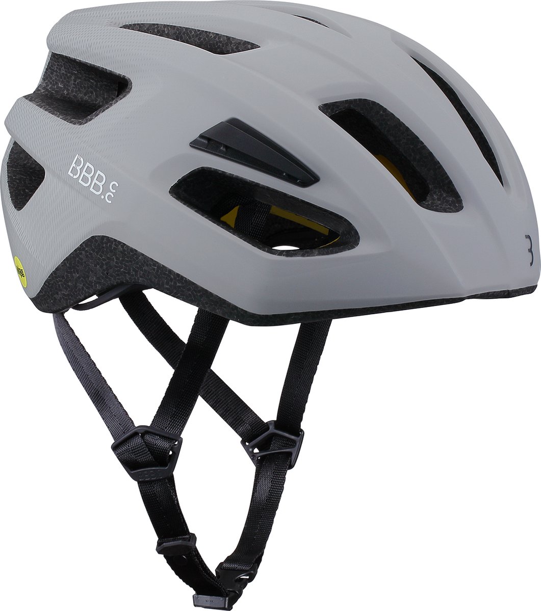 BBB Cycling Dune MIPS 2.0 Fietshelm Volwassenen - MTB Helm & Racefiets helm Met Helmtas - Wielrenhelm - Fietshelm Dames - Fietshelm Heren - Mat Grijs/Wit - Maat L - BHE-22T (8716683133745)