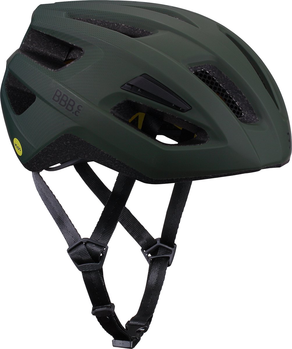 BBB Cycling Dune MIPS 2.0 Fietshelm Volwassenen - MTB Helm & Racefiets helm Met Helmtas - Wielrenhelm - Fietshelm Dames - Fietshelm Heren - Olijfgroen - Maat L - BHE-22T (8716683133769)