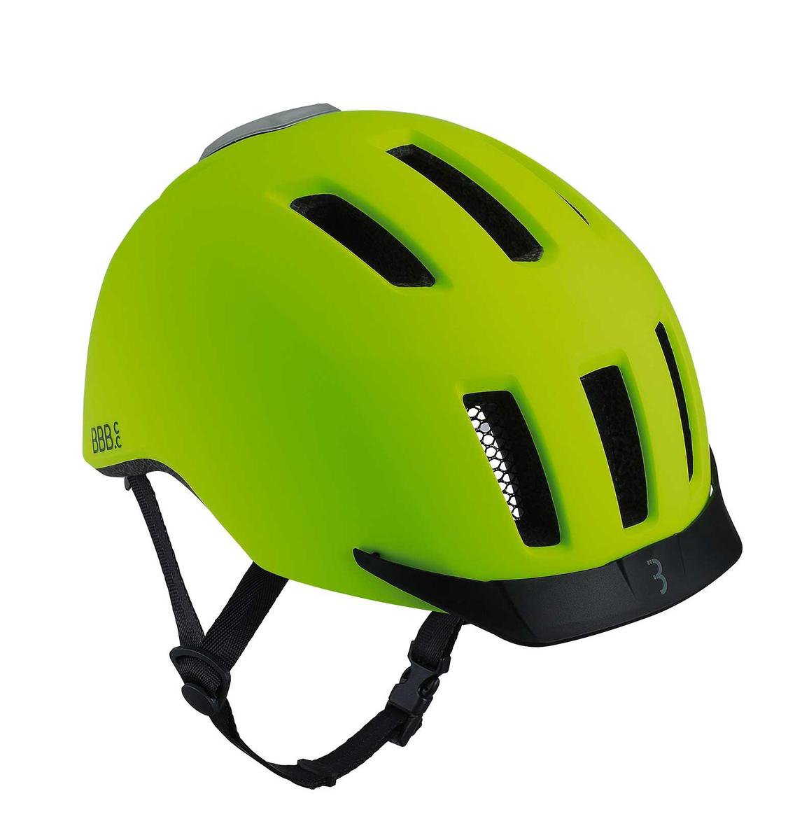 BBB Cycling Grid Fietshelm - LED Lampje - Volwassenen - E-bike en Stadsfiets - Mat Neon Geel - Maat M - BHE-161 (8716683122862)