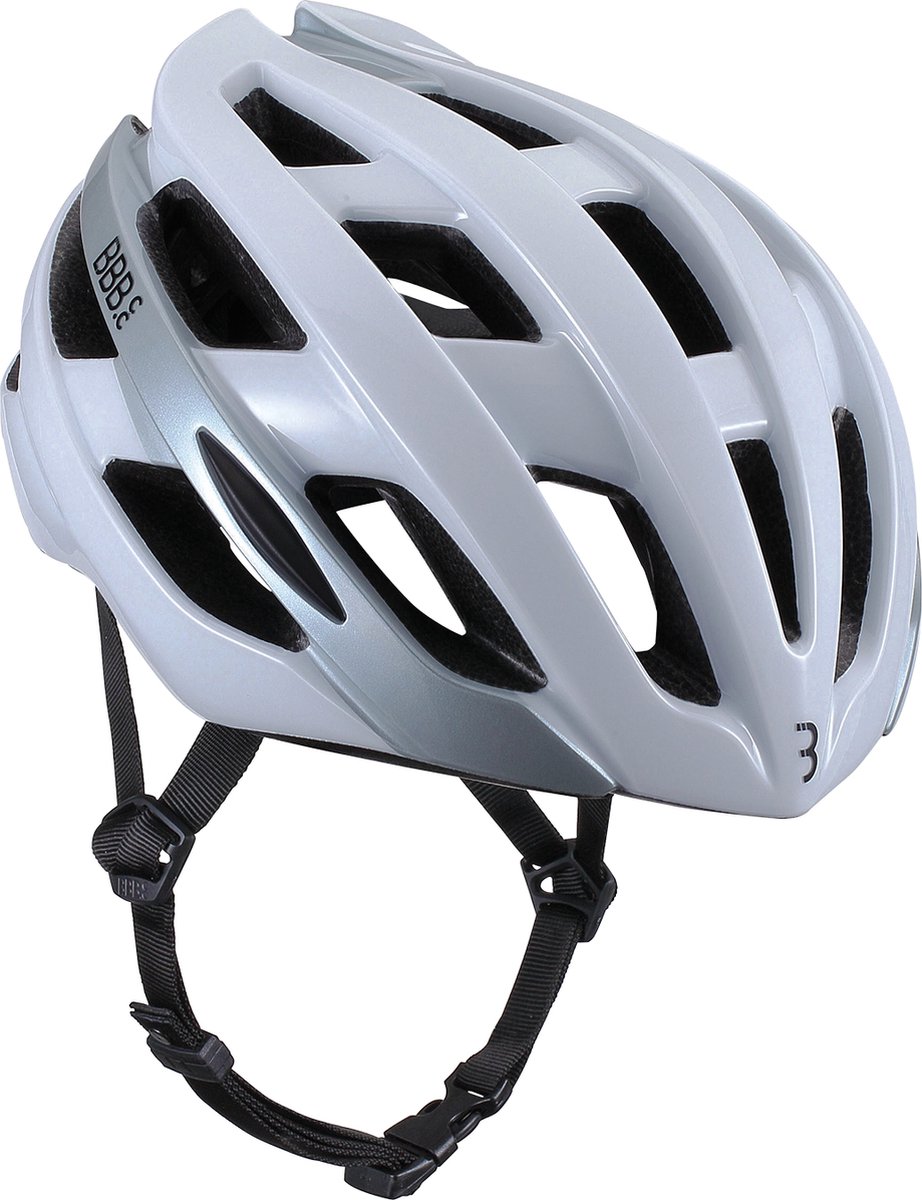 BBB Cycling Hawk Racefiets Helm - Wielrenhelm - Fietshelm Volwassenen - Sporthelm - Glanzend Wit - Maat L - BHE-151 (8716683122428)