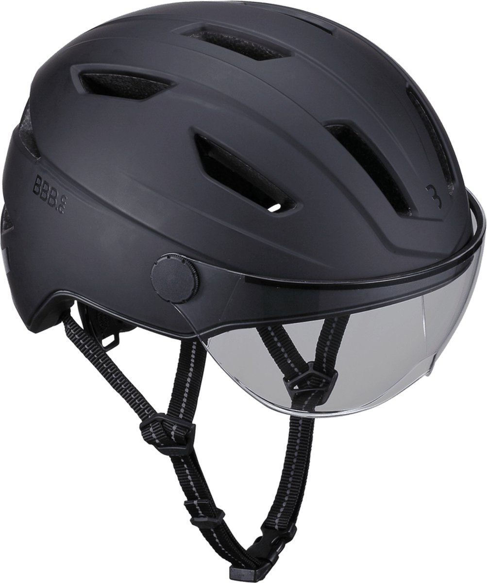 BBB Cycling Move Faceshield Transparant Fietshelm BHE-57 - Speed Pedelec, E-bike & Snorfiets - NTA 8776 - Mat Zwart - Maat L (8716683131277)