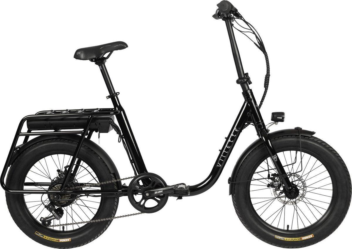 Villette Partout vouw-fatbike 10.4Ah 7sp 20 inch Glossy Black (8720865621982)