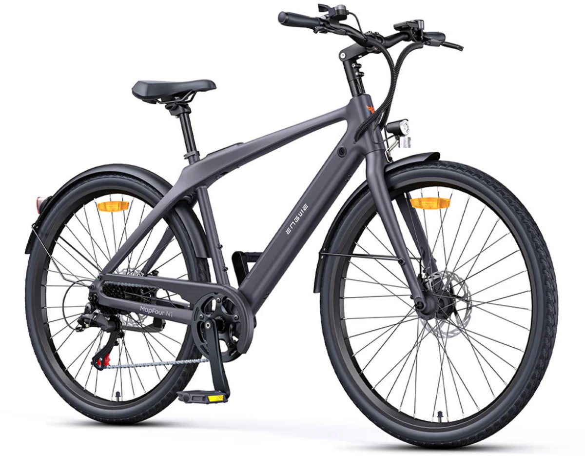 ENGWE MapFour N1 Air Elektrische Fiets - E-bike - Hoge Instap - 28 Inch - 250W Motor - 100 km Actieradius - Mechanische Schijfremmen - Grijs (6152302442492)