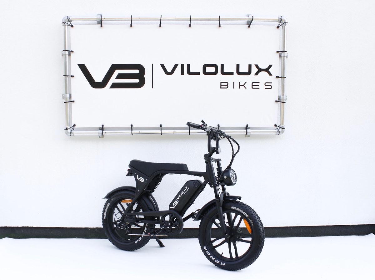 Vilolux® Fatbike electrisch - Fatbike C80 - 2025 Model 4.0 - Legaal - Rijklaar - Niet opvoerbare fatbikes - 2 Jaar garantie - Hydraulische remmen - Alarm - Full Color LCD Display - Zwart (8721161313953)