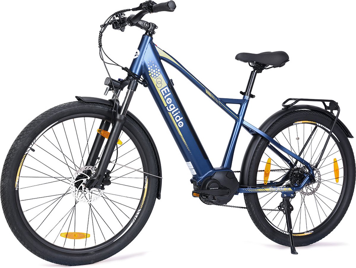 Eleglide C1 27,5 inch Trekkingfiets met 250W Ananda Mid-Drive motor, 14,5Ah accu, max 150km actieradius, hydraulische vering en hydraulische schijfremmen Shimano 7 versnellingen - Blauw (6975606872877)
