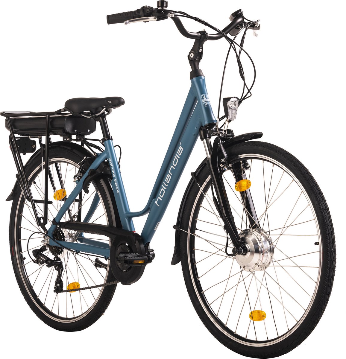 Hollandia Fiets (elektrisch) Dames e-city fiets 28'' Optima Basic Blauw 7 versnellingen - 46 cm (4250547533158)