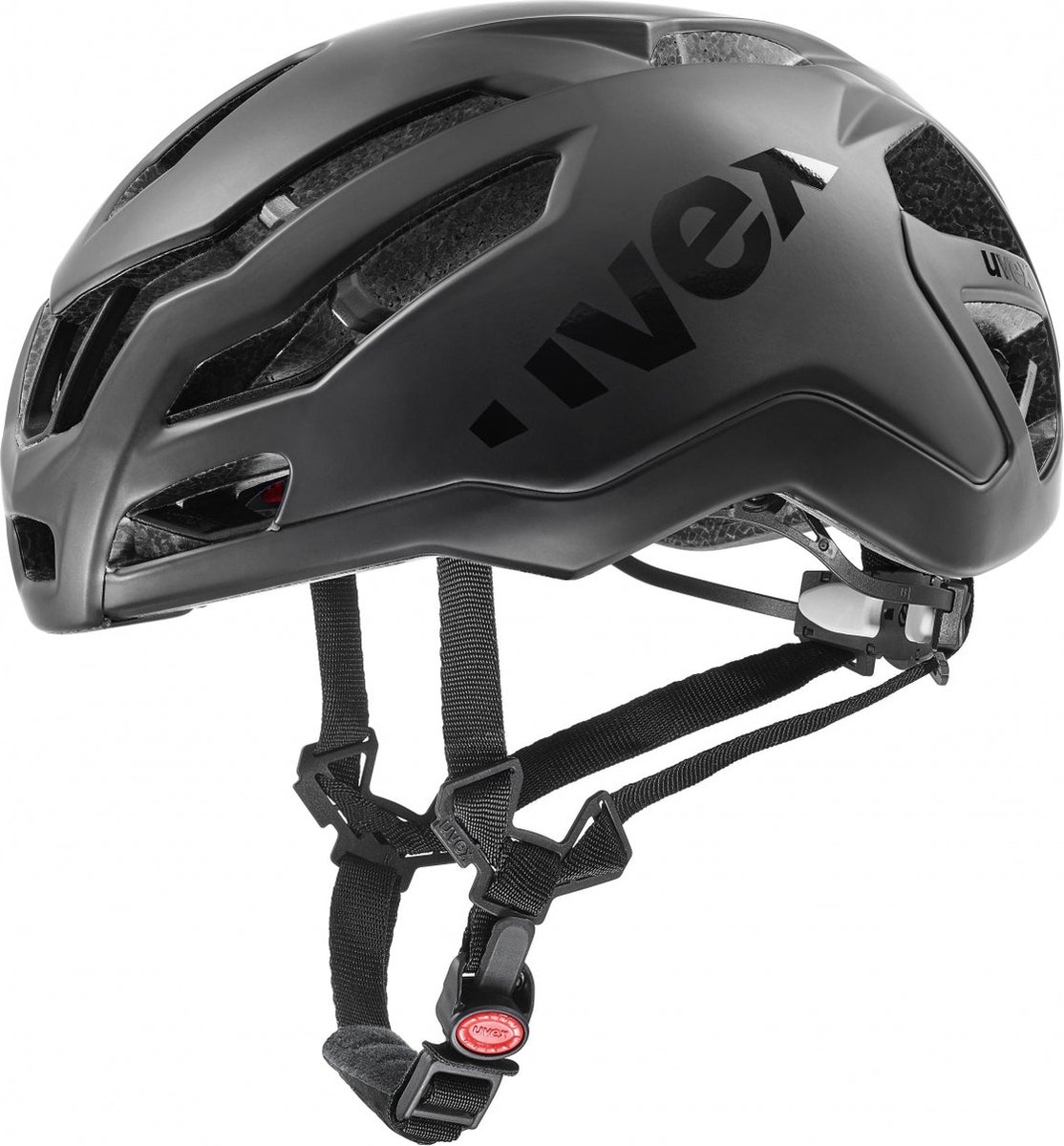 uvex Race 9 Fietshelm All Black Mat - Unisex - maat 53-57 (4043197322636)