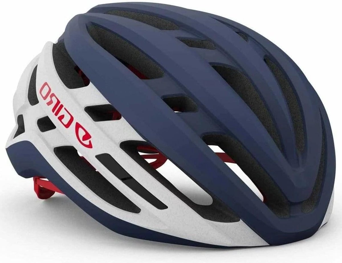 Agilis Fietshelm - volwassenen - mat midnight/wit/rood - maat 22 - S (8785303470058)