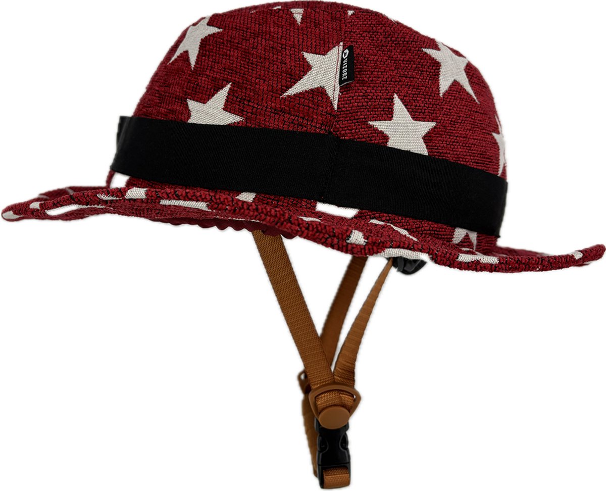 Vizorz SwitchCap fietshelm - Red stars classic (8785284807775)