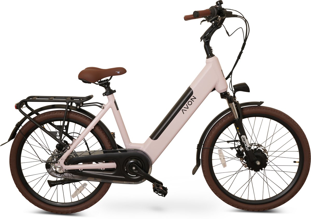 Avon Bx1 Elektrische Fiets 24 Inch - 250w Voorwielmotor 504wh Accu Tot 90 Km Actieradius Hydraulische Schijfremmen Nexus 3-speed Naafversnelling Kleurendisplay Lage Instap Dusty Rose (8721123100706)
