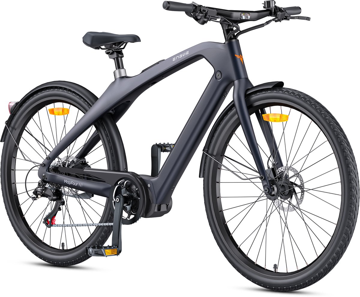 ENGWE N1 Pro Elektrische fiets - Actieradius 100km - Verwijderbare batterij 36V10Ah - Motor 250W - met koppelondersteuning - Frame van koolstofvezel - 7-versnellingsbak - Wieldiameter 700C - Grijs (0763235846187)
