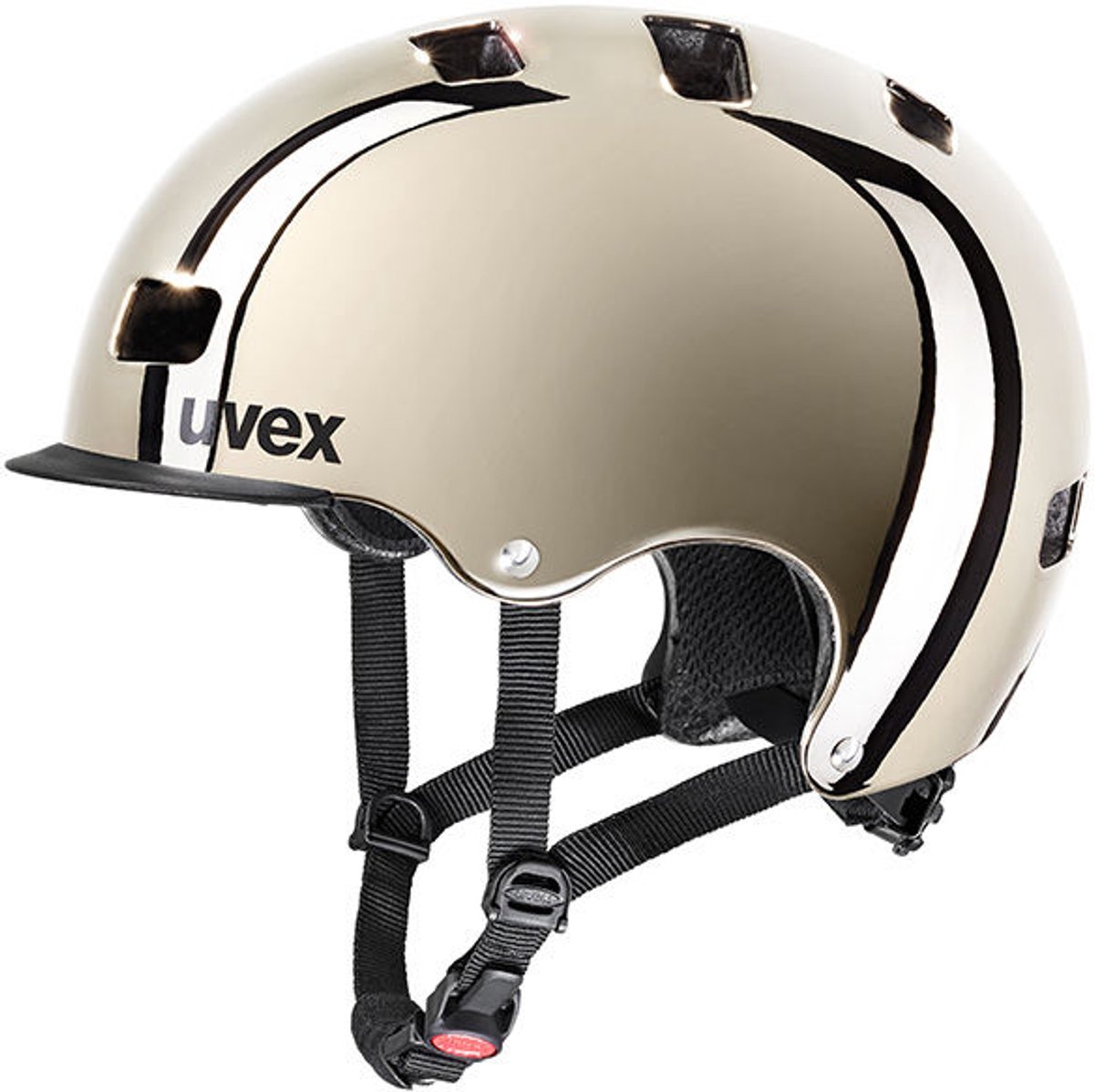 Uvex Fietshelm Urban Chrome Unisex - UV Helmet 5 Bike Pro-Chrome - S (54-58 CM) (4043197326634)
