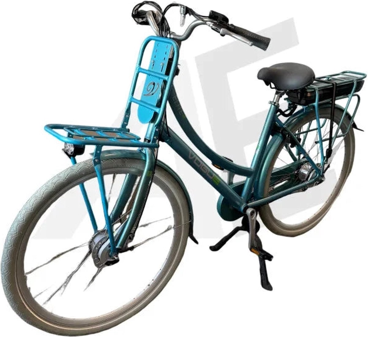 Vogue Elite 3 Elektrische Fiets 3 Versnellingen 50cm 13Ah Rollerbrake E-bike - Mint Blue (8785307463889)