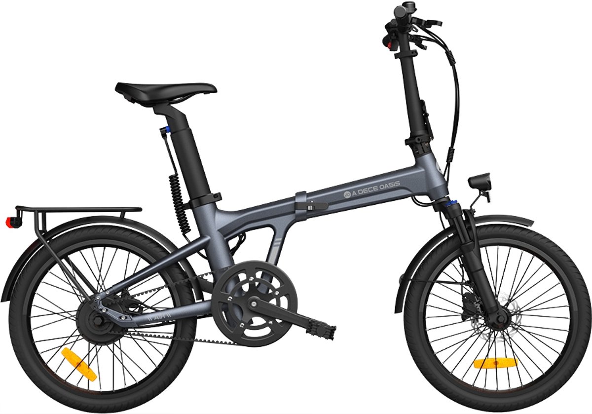 ADO E-bike Air 20PRO Elektrische fiets | bafang motor |vouwfiets | riemaandrijving | stadsfiets | 20 inch | hydraulische remmen | E-PRODUCTEN | achterrek | met gereedschap | mobiele telefoonhouder | Grijs (6974587223937)