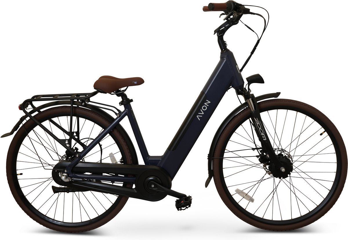 Avon Bx1 Elektrische Fiets 28 Inch - 250w Voorwielmotor 504wh Accu 90km Actieradius Hydraulische Schijfremmen Nexus 3-speed Kleurendisplay Lage Instap Jeans Blue (8721123100638)