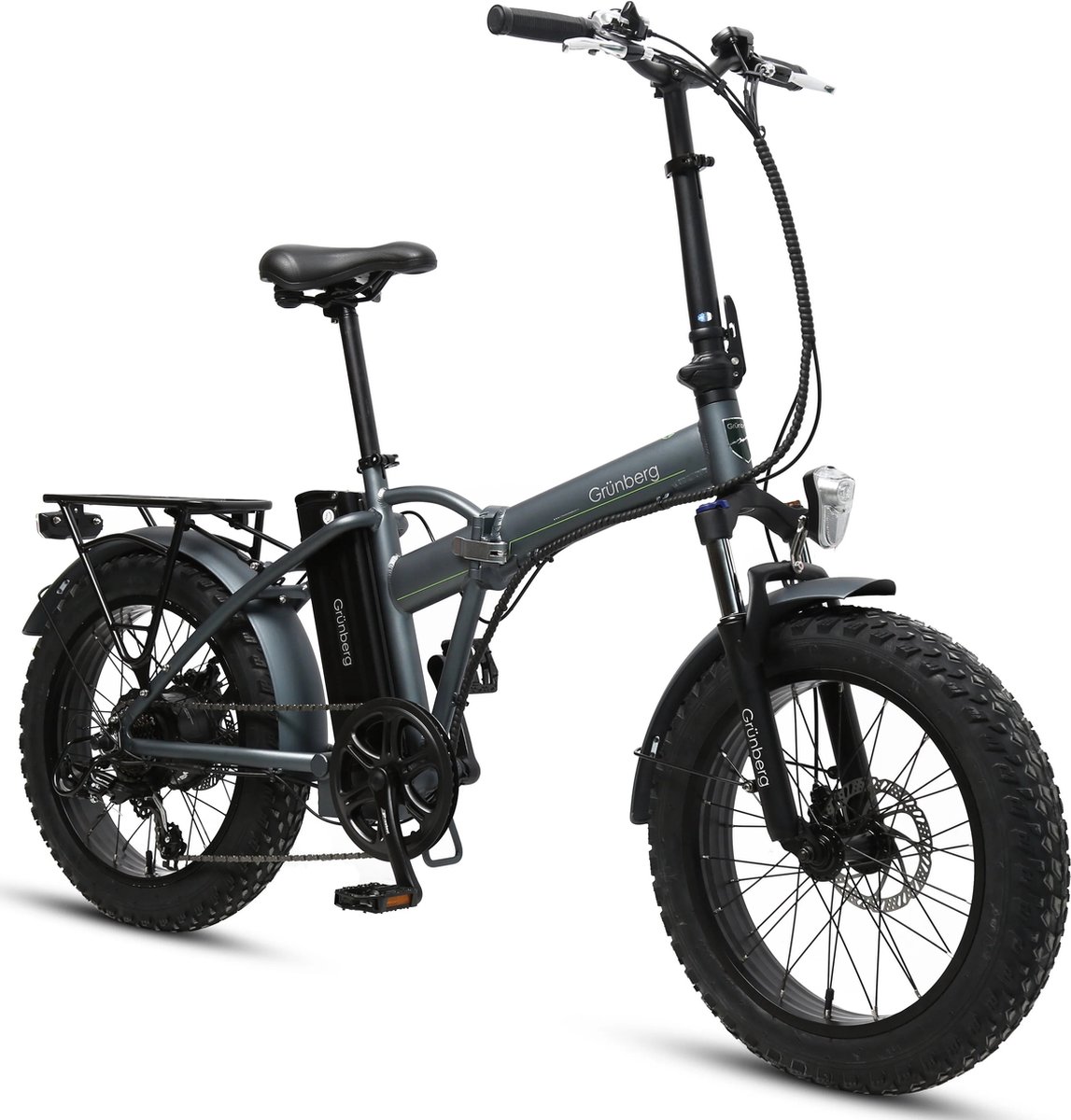 Grunberg E-Transformer Fatty opvouwbare e-bike 250 Watt motorvermogen maximale snelheid 25km/u 20'' banden 7 versnellingen (8720872729619)