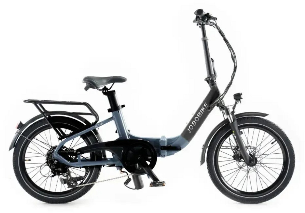 JOBOBIKE Ace Elektrische Vouwfiets - Lage Instap - 20 Inch - 250W Motor - 7 Versnellingen - 50 km Actieradius - Mechanische Schijfremmen - Zwart (8721206515311)