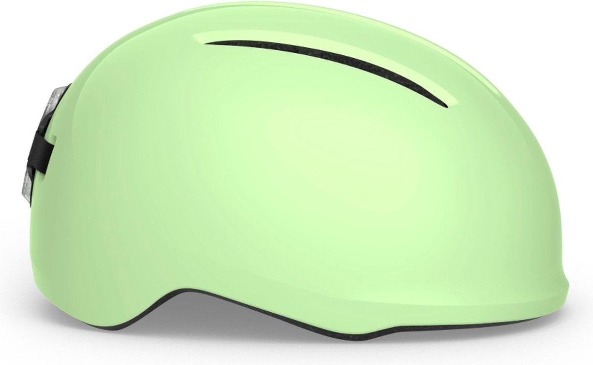 MET Vibe Fietshelm Mannen & Vrouwen - Fietshelm E-Bike Volwassenen - Elektrische Fiets - Stadsfiets - Maat L (58-61cm) - Mint Glossy (Groen) (8015190291116)