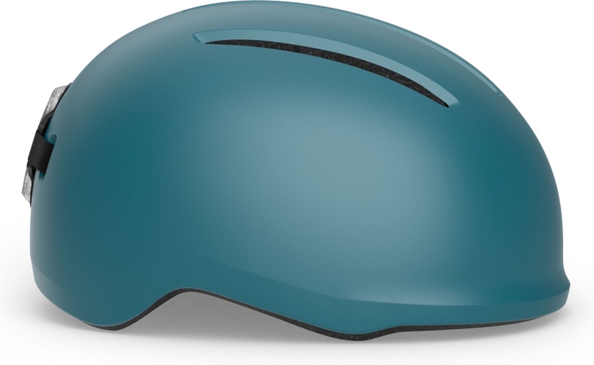 MET Vibe Fietshelm Mannen & Vrouwen - Fietshelm E-Bike Volwassenen - Elektrische Fiets - Stadsfiets - Maat M (56-58cm) - Blue Matt (Blauw) (8015190291079)