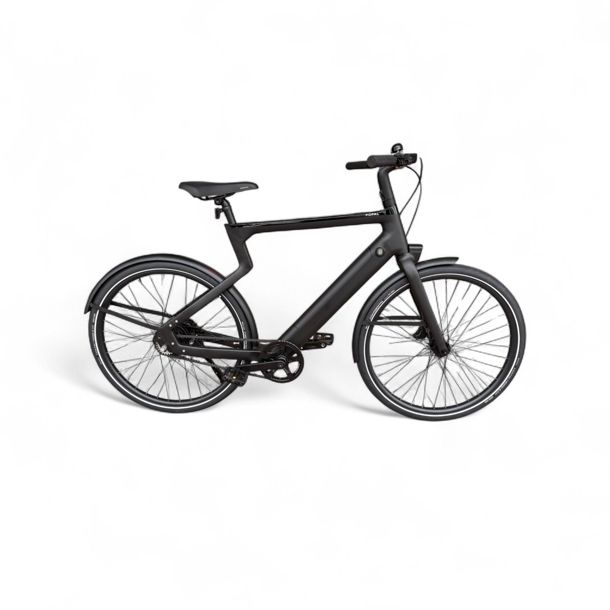 Popal Era 2025 - Elektrische Stadsfiets - Mat Zwart - 28 inch - Belt Drive - Accu 504Wh (36V, 14Ah) - 250W (40Nm) Bafang Achterwielmotor - Hydraulische Remmen (8719636020321)