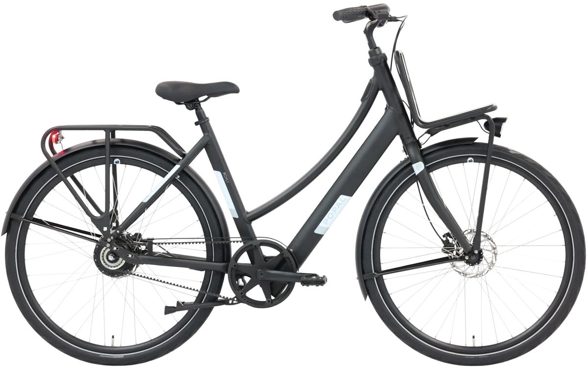 Popal ROYL1 - Elektrische Fiets - Mat Zwart - 28 inch - 47 cm - Belt Drive - Accu 360Wh (36V, 14.5Ah) - 250W Ananda Motor (35Nm) - Hydraulische Remmen (8719636020345)