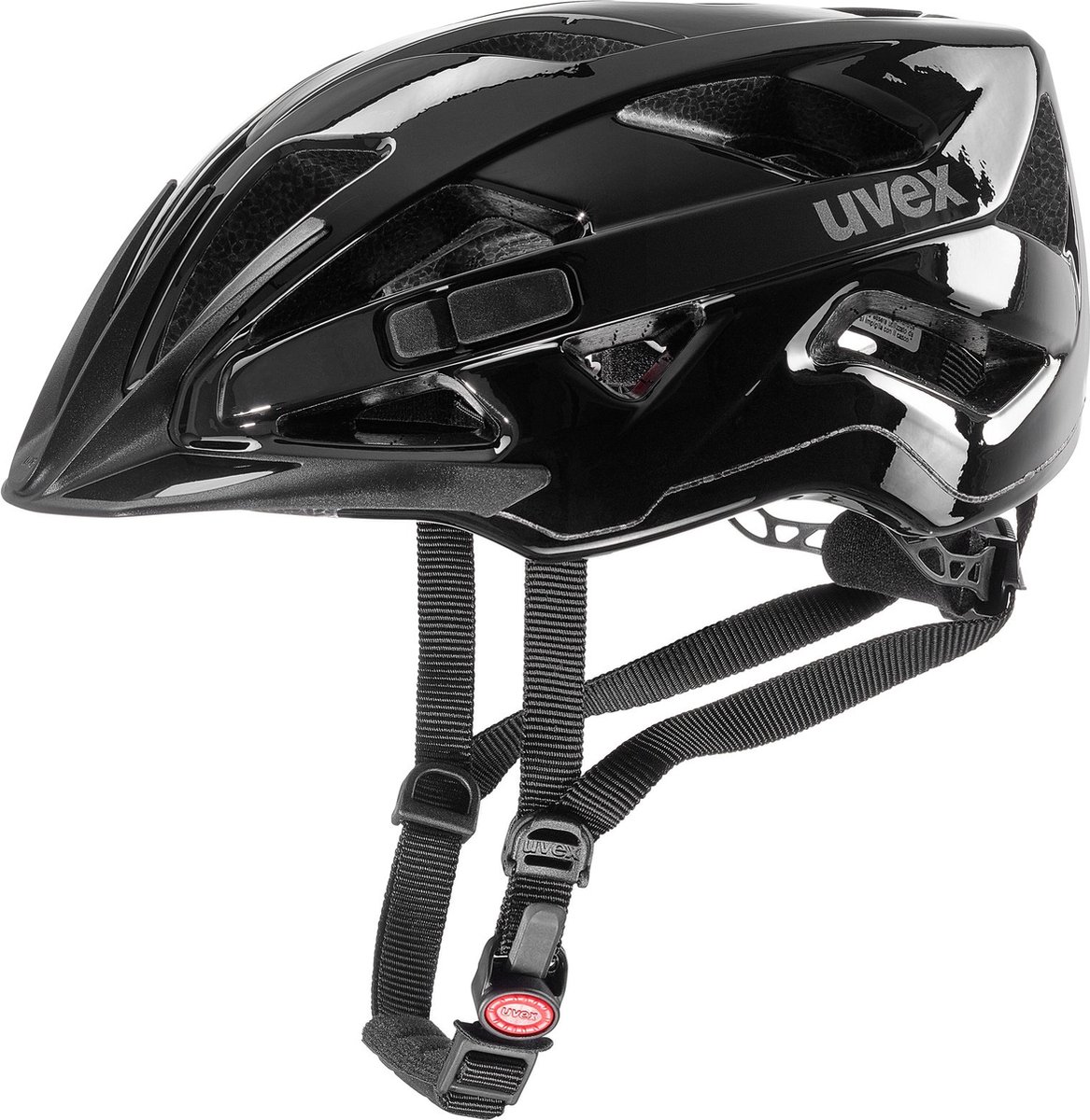 uvex Active Fietshelm Black Shiny - Unisex - maat 52-57 (4043197310831)