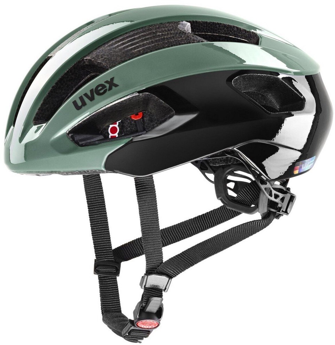 uvex Rise Fietshelm Moss green/Black - Unisex - maat 52-56 (4043197359823)