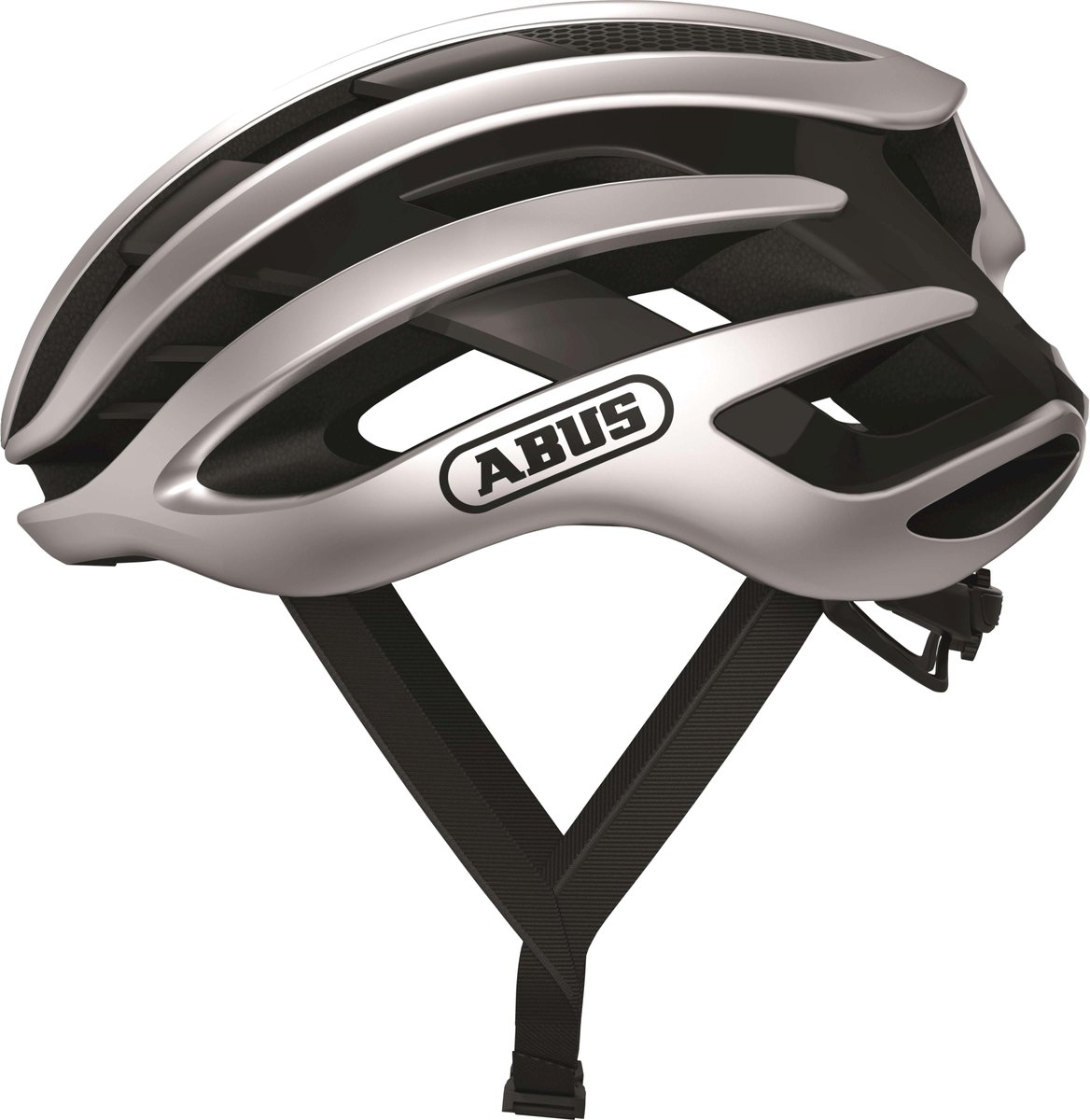 Abus AirBreaker Fietshelm - Maat L (59-61 cm) - gleam silver (4003318817427)