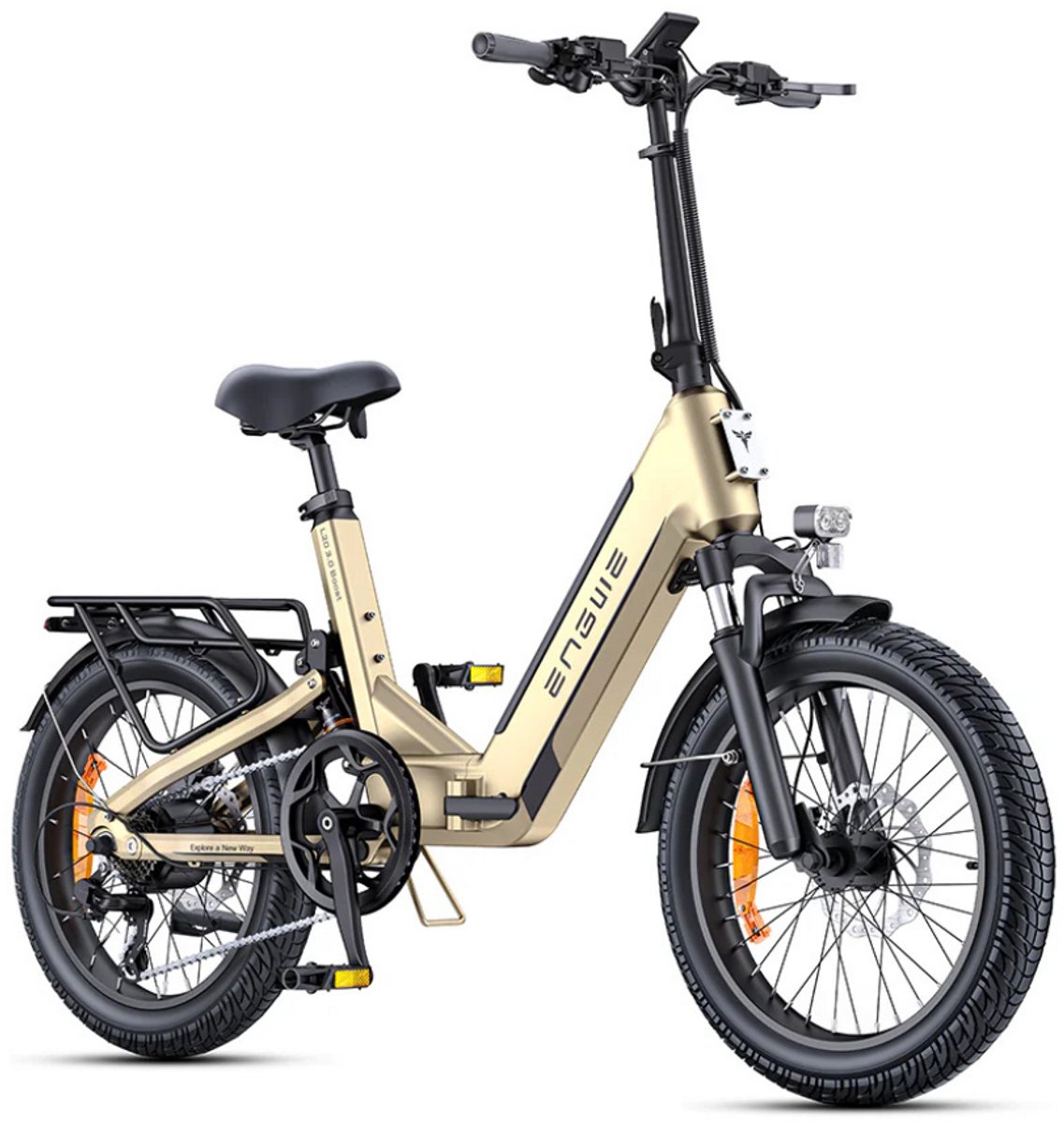 ENGWE L20 3.0 Boost Elektrische Vouwfiets - E-bike - 20 Inch - 250W Motor - 7 Versnellingen - 135 km Actieradius - Hydraulische Schijfremmen - Goud (6152302799749)