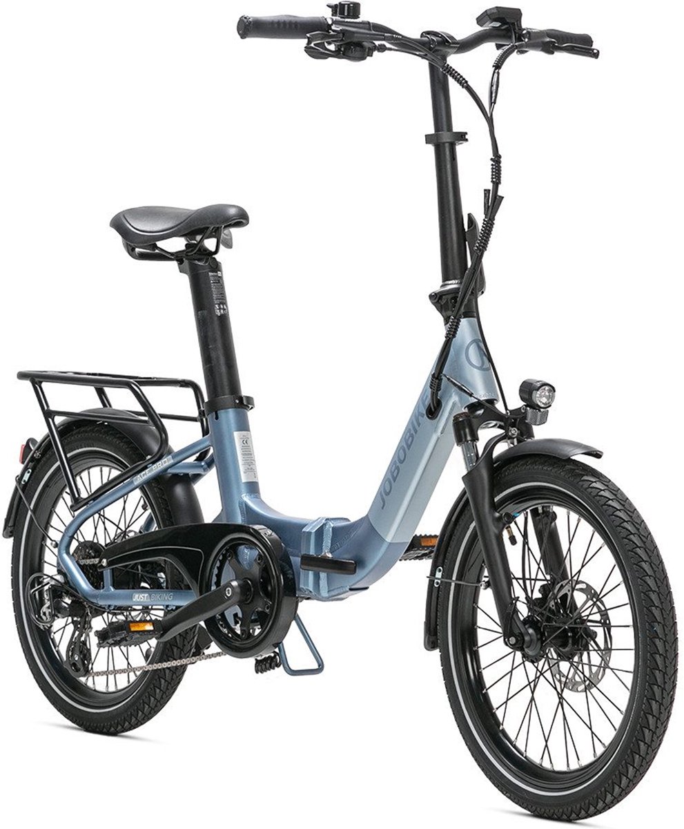 Elektrische Fiets JOBOBIKE ACE Pro - Elektrische Vouwfiets - tot 110 km Actieradius -360Wh Zitbuisaccu - 22kg Lichtgewicht - 20 inch Wielen - Shimano 7 Versnellingen - 250W Achterwielmotor - Hydraulische Schijfremmen - Blauw (0717931604206)