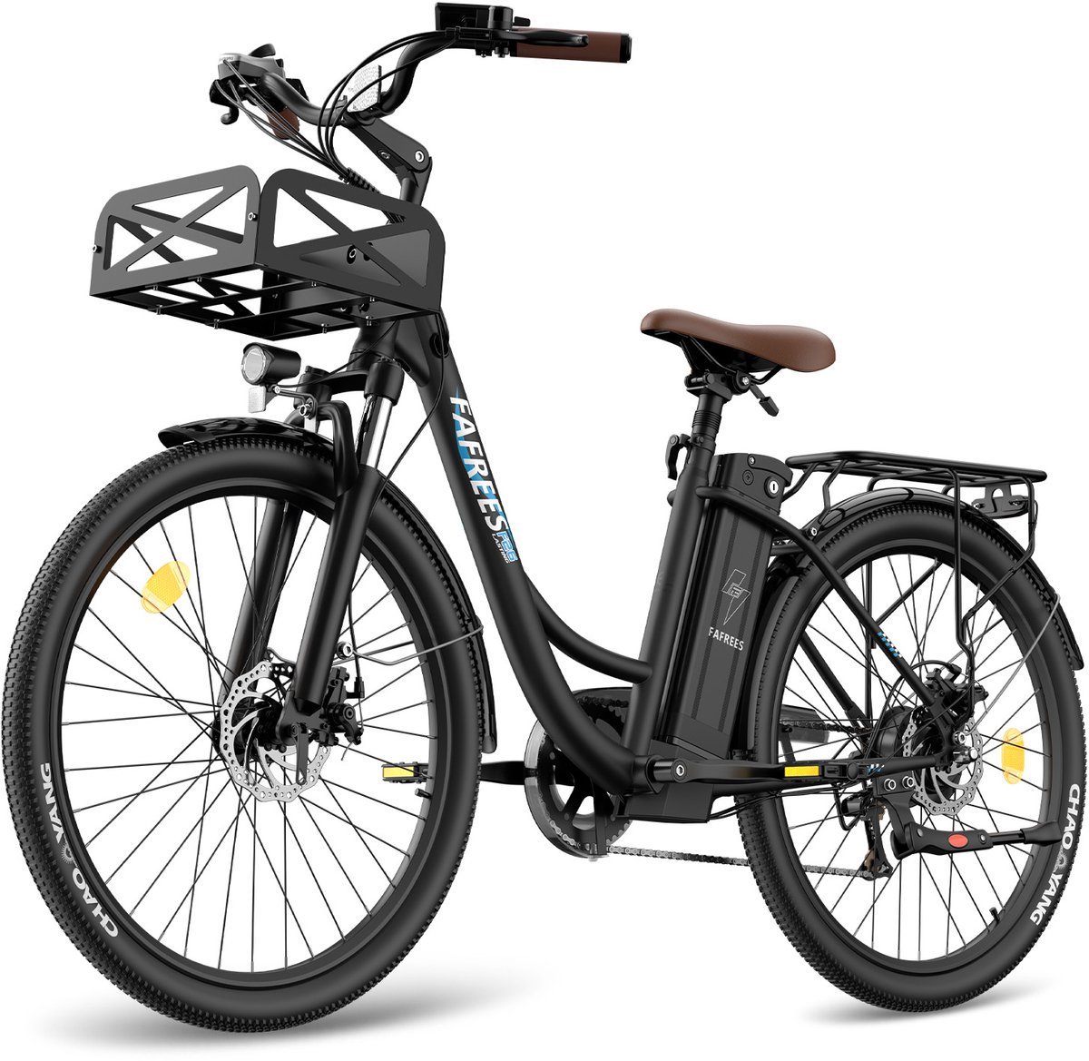Fafrees F26 Lasting Stads Elektrische Fiets - 250W Motor - 36V20.3Ah Accu - 26x1.95" Banden - 100km Bereik - 25 km/u Snelheid - Zwart (9331868926012)