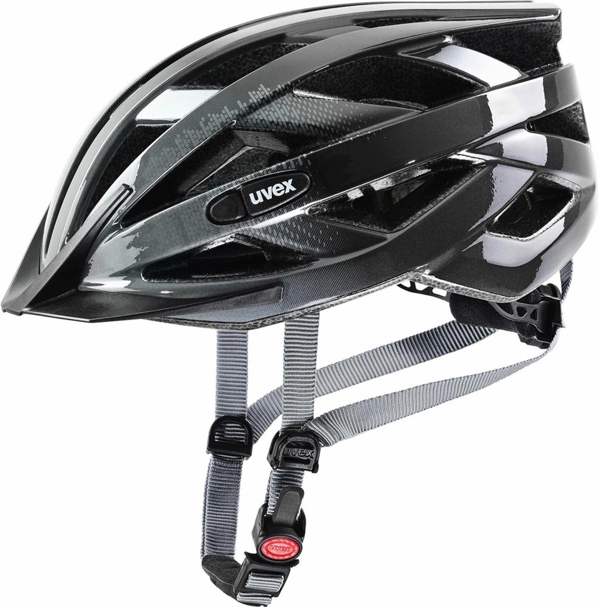 uvex Air Wing Fietshelm Grey / Black - Unisex - maat 52-57 (4043197346663)