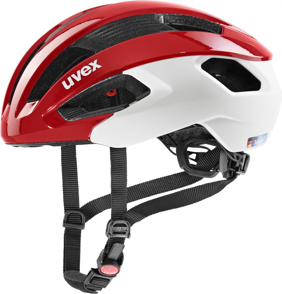 uvex Rise CC Fietshelm Red / White Mat - Unisex - maat 52-56 (4043197347479)