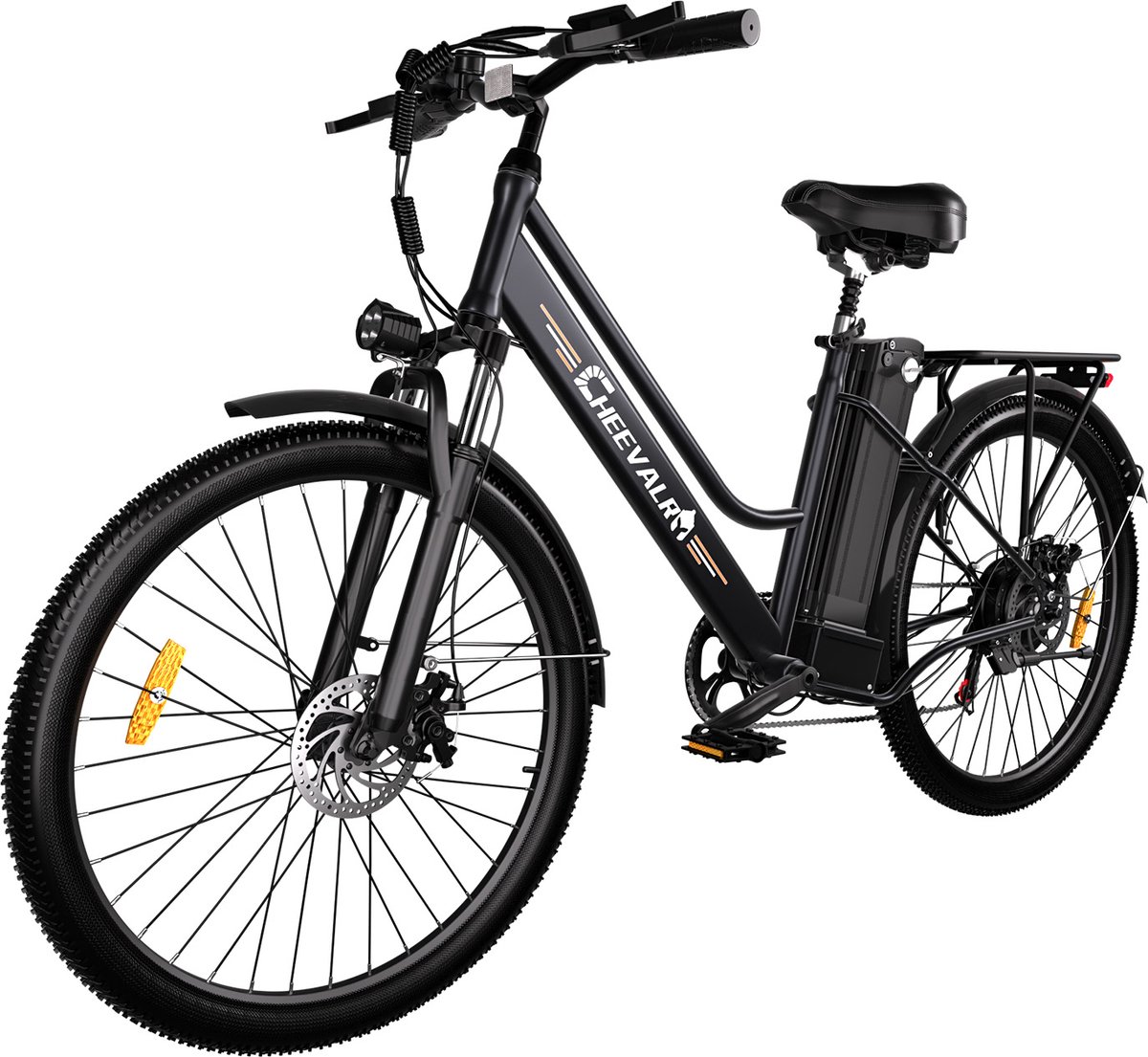 CHEEVALRY C26 pro Elektrische Fiets - Motor 250W - Actieradius 80km - 26 Inch - Zwart (8581700211900)