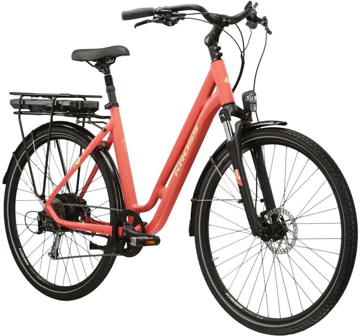 E-bike 28'' Kross Sentio Hybrid 2.0 - model 2025 - mat koraal - Medium (20'') (5902262055604)