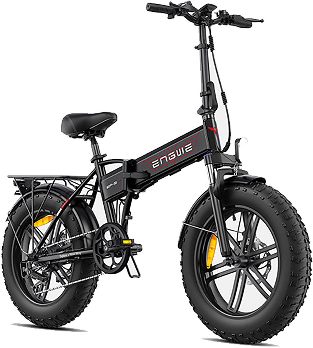 ENGWE Elektrische Fiets EP-2 BOOST - Elektrische Vouwfiets - 250W Motor - 48V 13Ah Accu - 100 km Actieradius - 20 Inch - Shimano 7 Versnellingen - Mechanische Schijfremmen - Zwart (9344585448873)