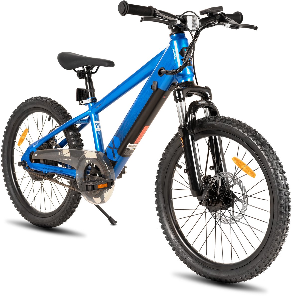 JOYSTAR Elektrische Fiets E-Bike - 20 Inch - Voor Kinderen/Tieners - 250W Motor - 1 Versnelling - Spaakwiel - Mechanische Schijfremmen - Blauw (6940194087316)