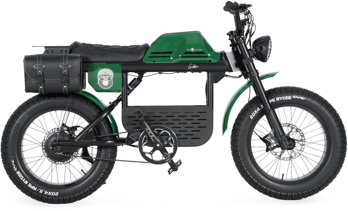 Ape Ryder Gibbon - Fatbike - Irish Groen - 20x4.5 inch - Accu 960Wh (48V, 20Ah) - 250W Achterwielmotor - Hydraulische Remmen (8785307533575)