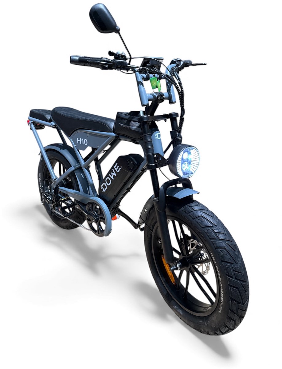 Dowe H10 Elektrische Fatbike - Grijs | NFC | opvolger H9 fatbike | 17,5Ah Accu - 100% legaal - 'zonder gashendel' (8721082962261)