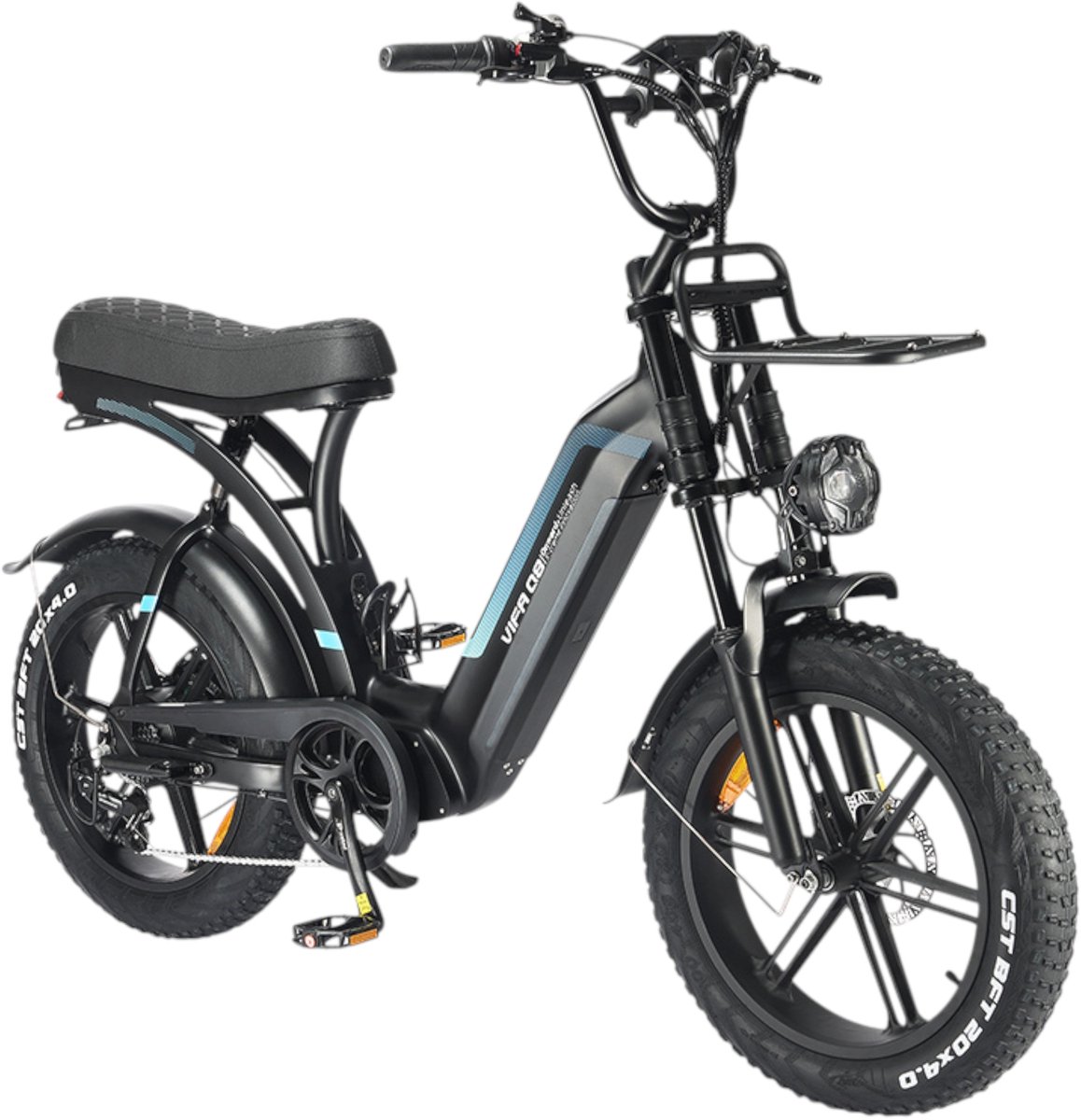 Ouxi Q8 - Zwart - Lage Instap - Elektrische Fatbike (8785307554785)