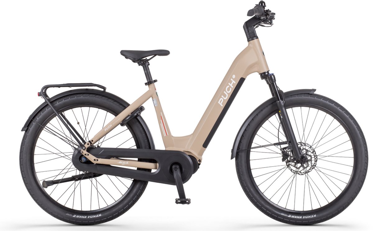 Puch E-Felice N7 - Elektrische Fiets - Mat Beige - 53cm - Lage Instap - 720Wh Accu Capaciteit - 250W Ananda Middenmotor - Hydraulische Remmen - Shimano Nexus 7 Versnellingen (8785307532585)