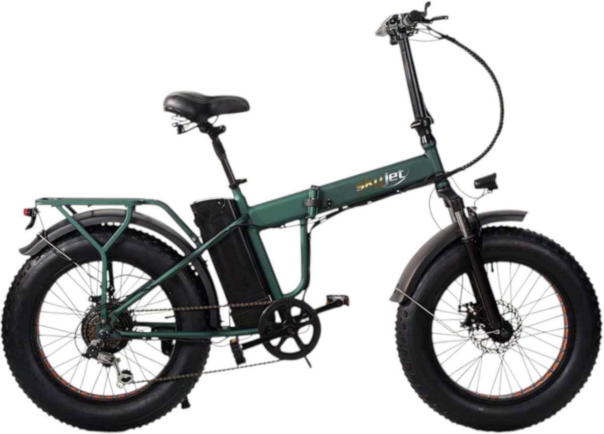 Skyjet Nitro Pro - Elektrische Vouwfiets - Groen - 20x4 inch - Accu 36V (10Ah) - 250W Motor - Shimano 6 Versnellingen (8785307534114)