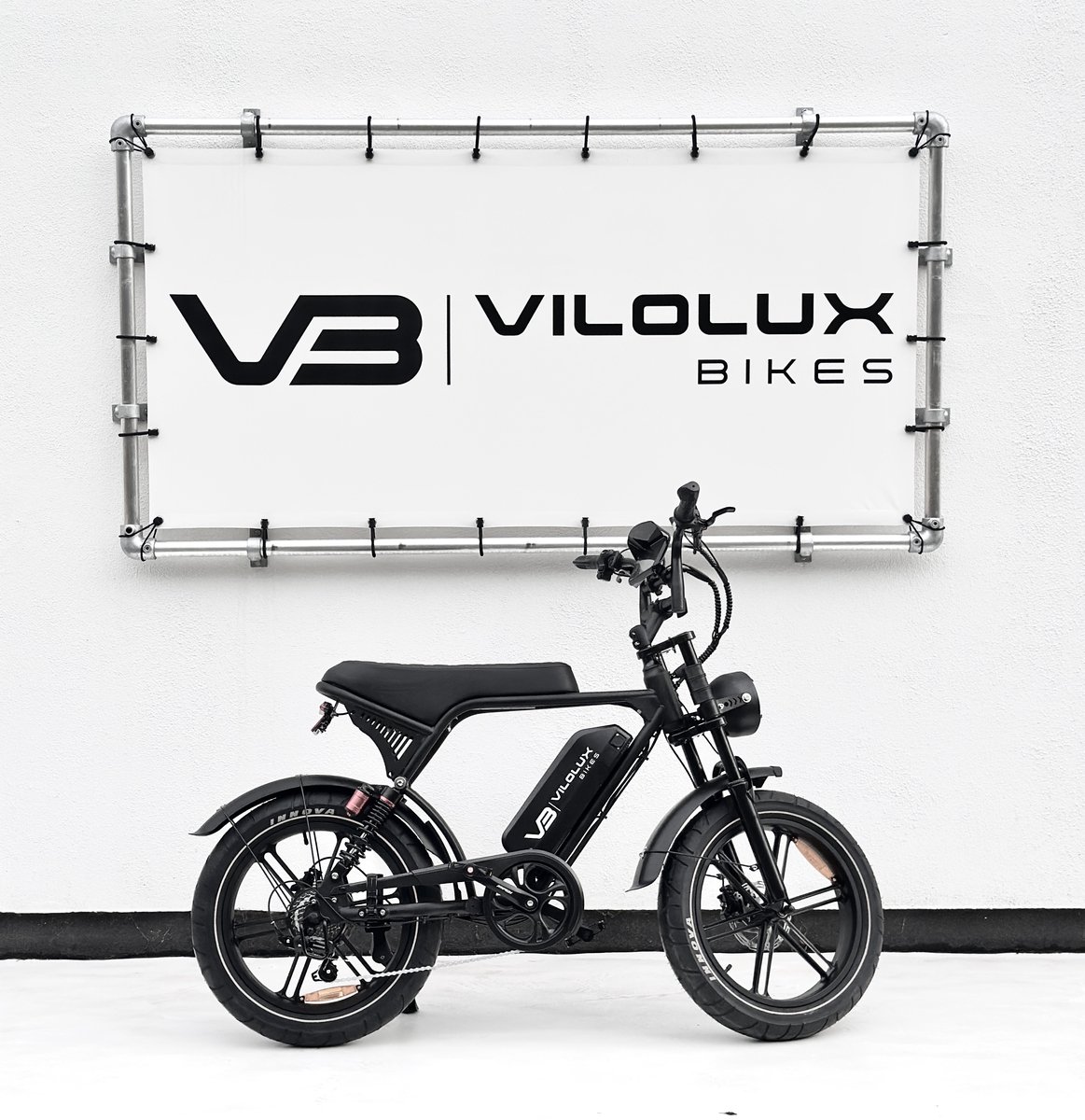 Vilolux® Fatbike electrisch - Fatbike V8 Ultra - Legaal - Rijklaar - 2 Jaar garantie - Hydraulische remmen - Alarm - Groot LCD Display - NFC vergrendeling - Zwart - City banden (8721246490845)