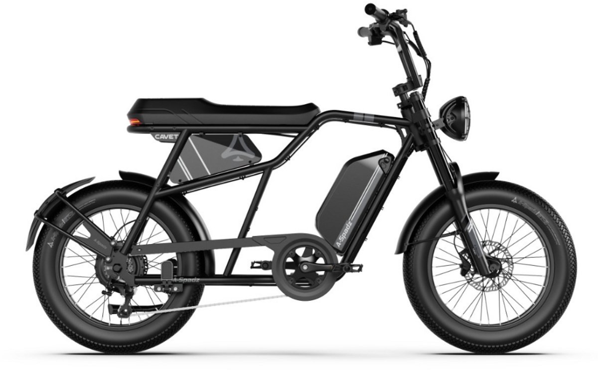 A-Spadz CAVET Air Fatbike - 20 inch - 250W motor - 100 km actieradius (6152301573586)